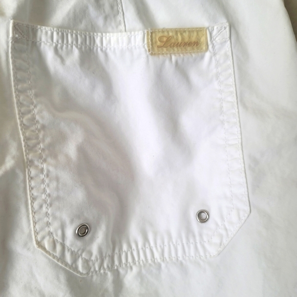 Lauren Ralph Lauren Wide Leg Cargo Capri Pants in White - Picture 14 of 16